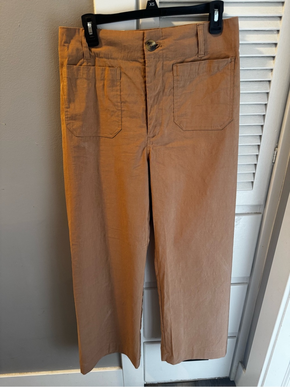 Maeve Tan Straight-Leg Trousers